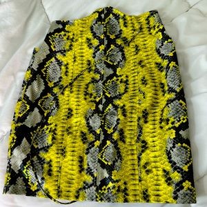 High waisted snake print  skirt